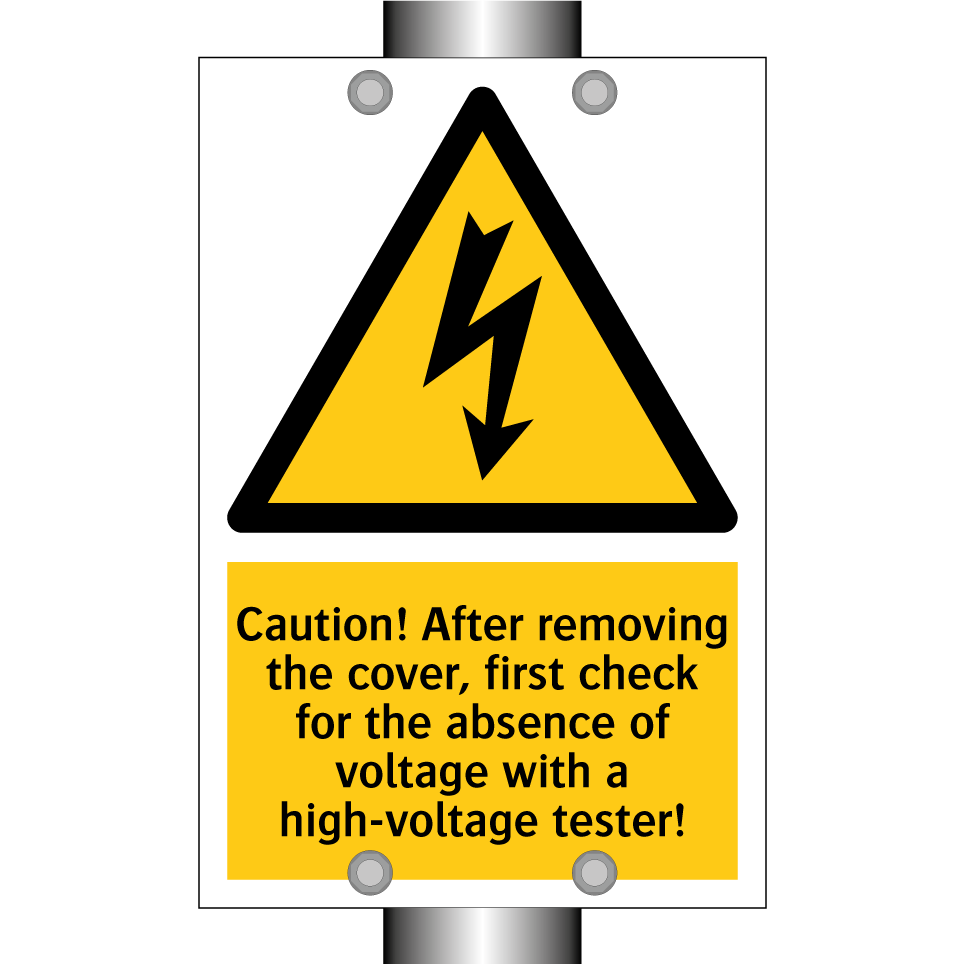Caution! After removing the cover, first check for the absence of voltage with a high-voltage tester!