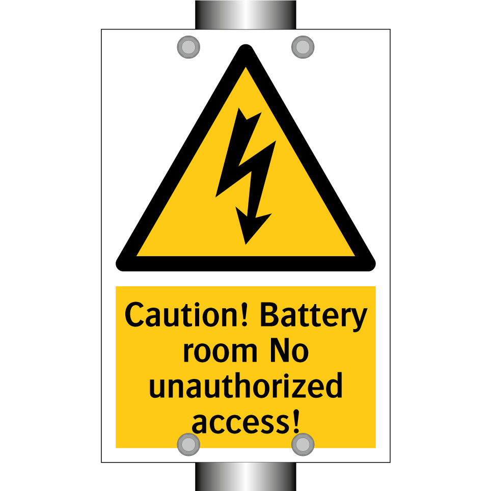 Caution! Battery room No unauthorized access!