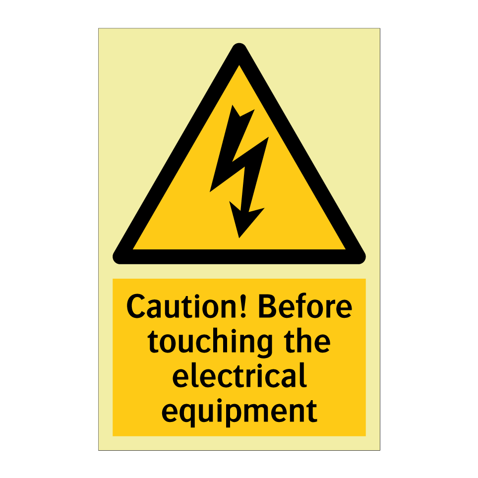 Caution! Before touching the electrical equipment