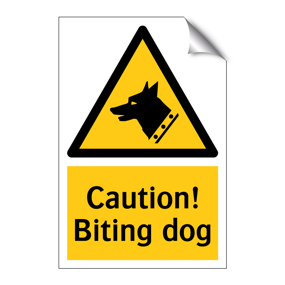 Caution! Biting dog