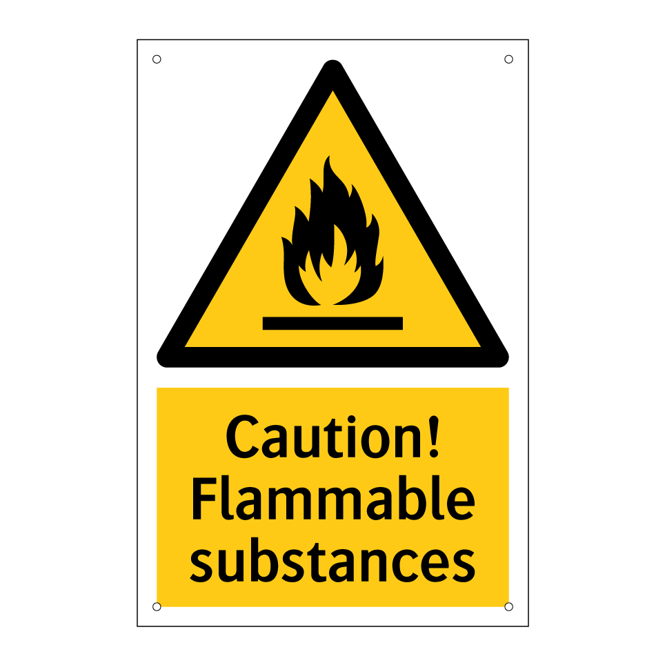 Caution! Flammable substances