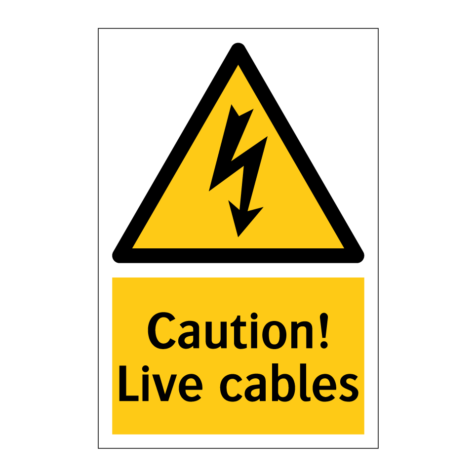 Caution! Live cables