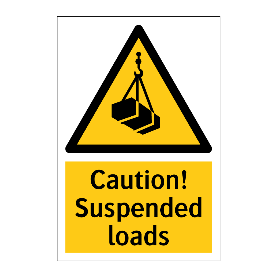 Caution! Suspended loads