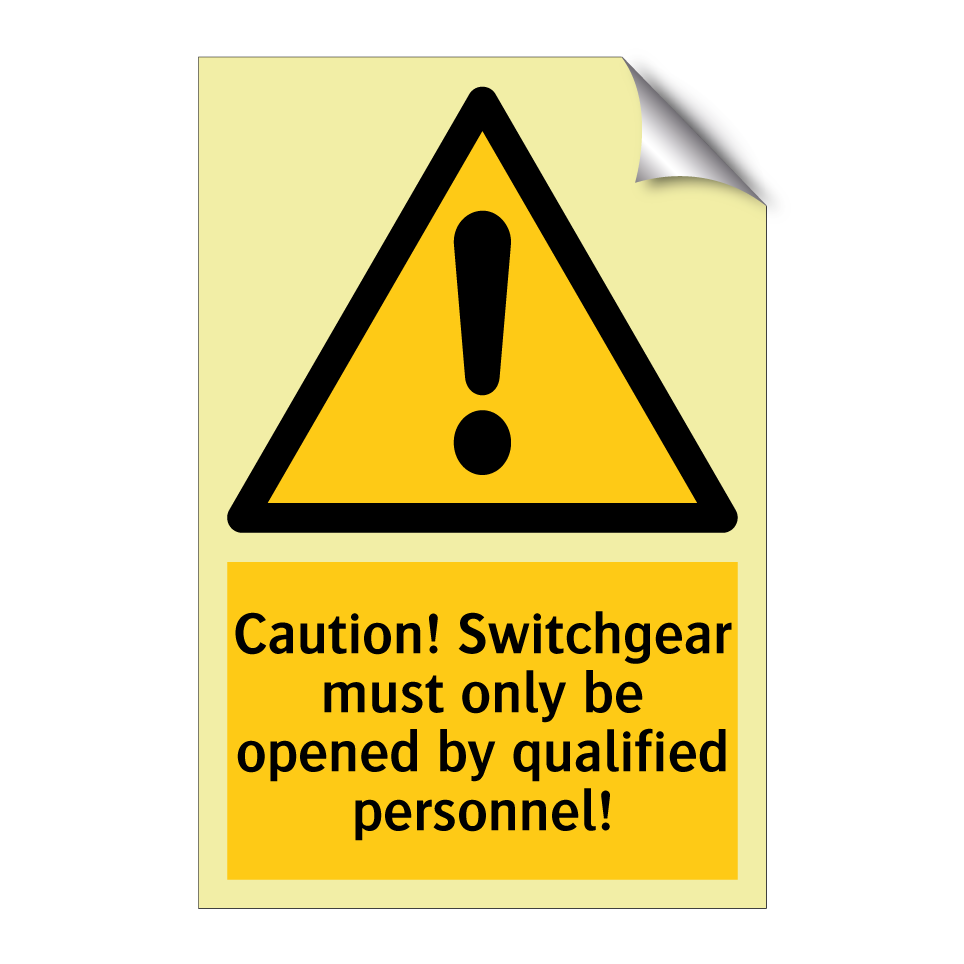 Caution! Switchgear must only be opened by qualified personnel!