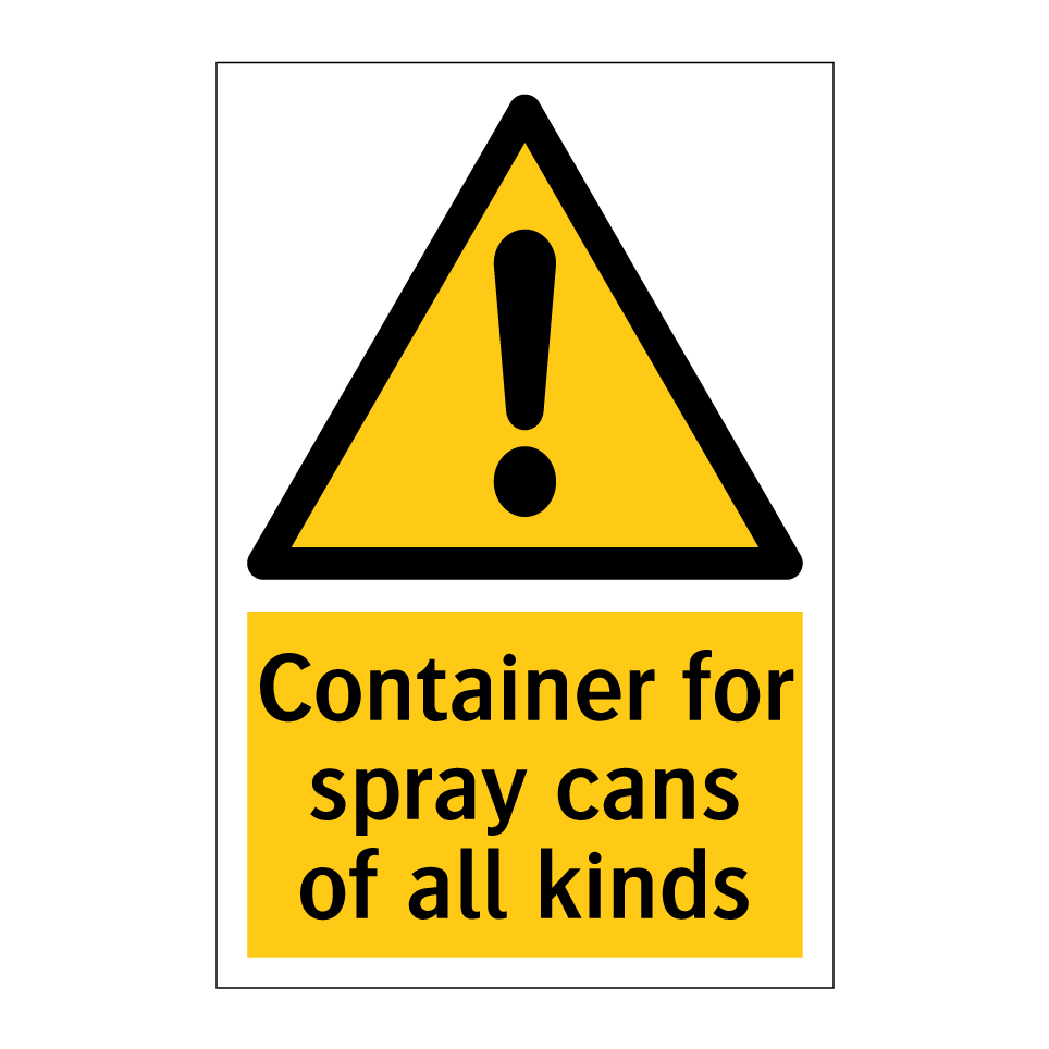 Container for spray cans of all kinds