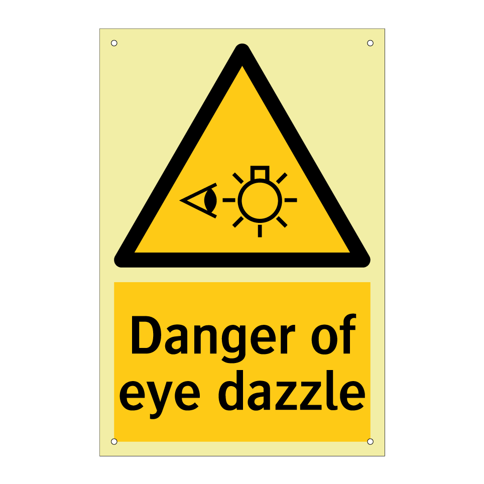 Danger of eye dazzle