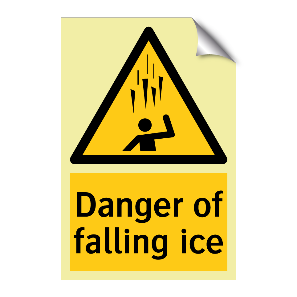 Danger of falling ice