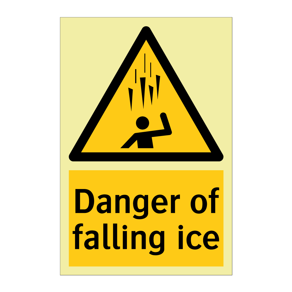 Danger of falling ice