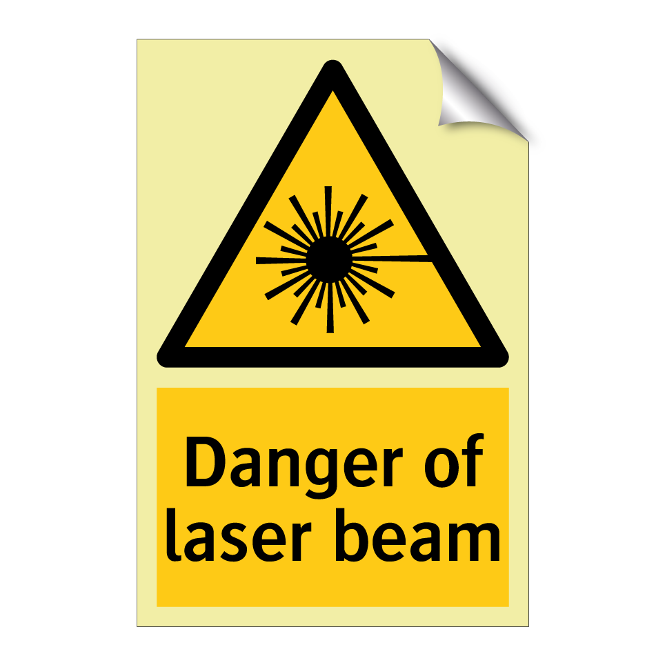 Danger of laser beam