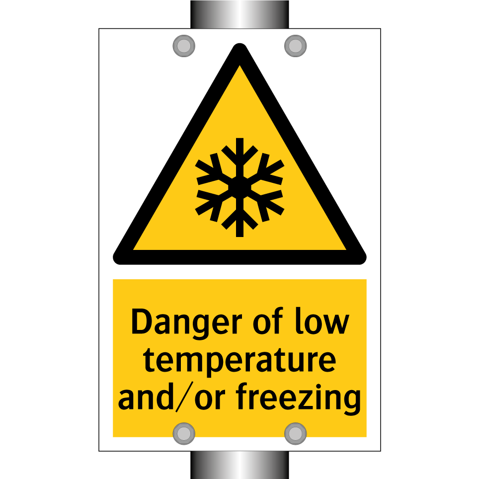 Danger of low temperature and/or freezing
