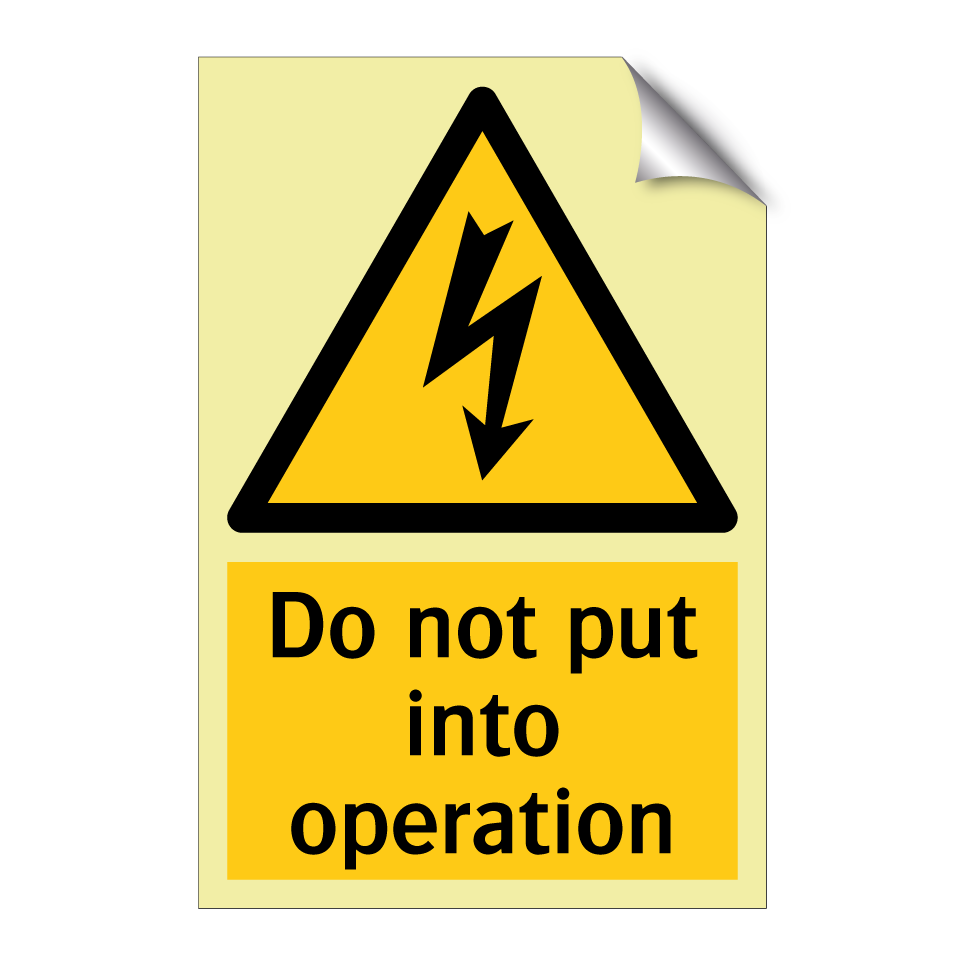 Do not put into operation