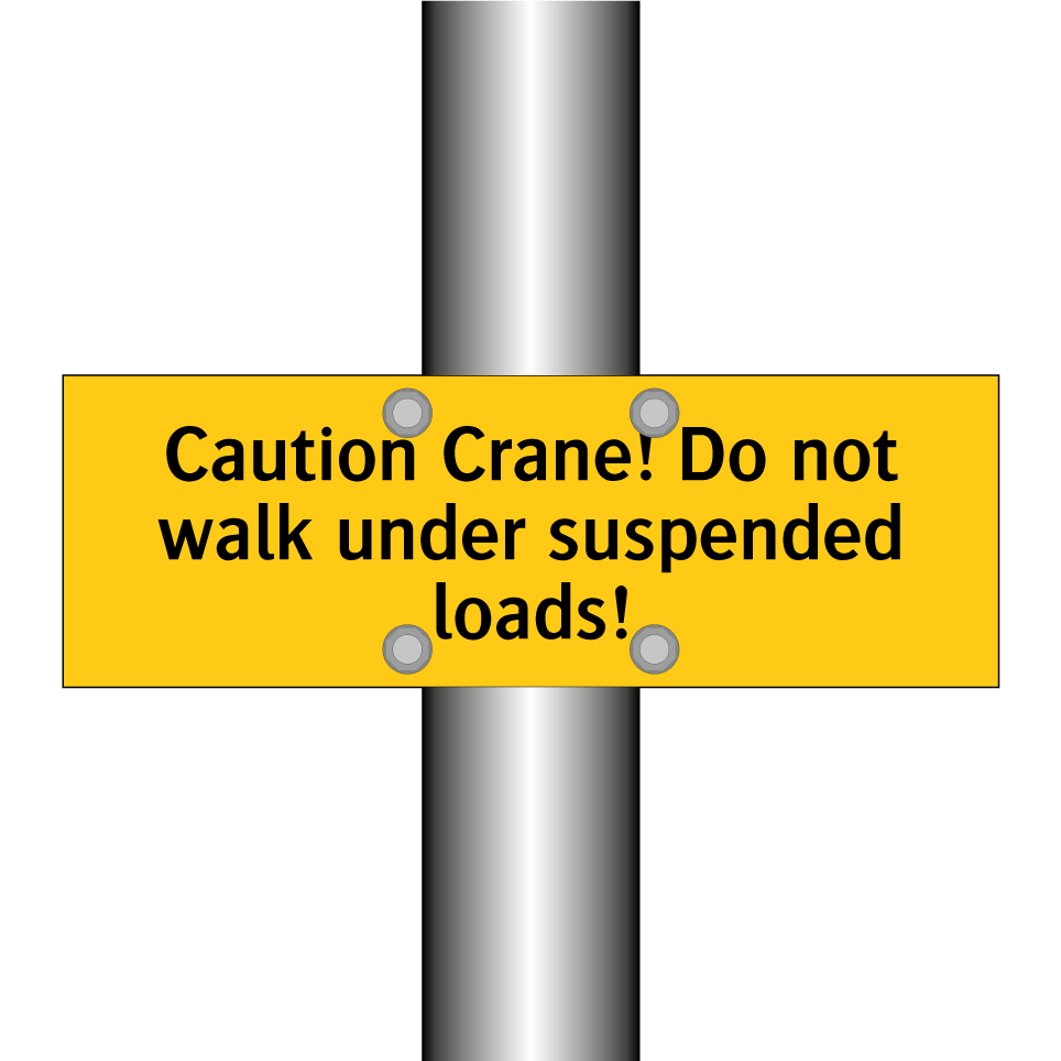 Caution Crane! Do not walk under suspended loads!