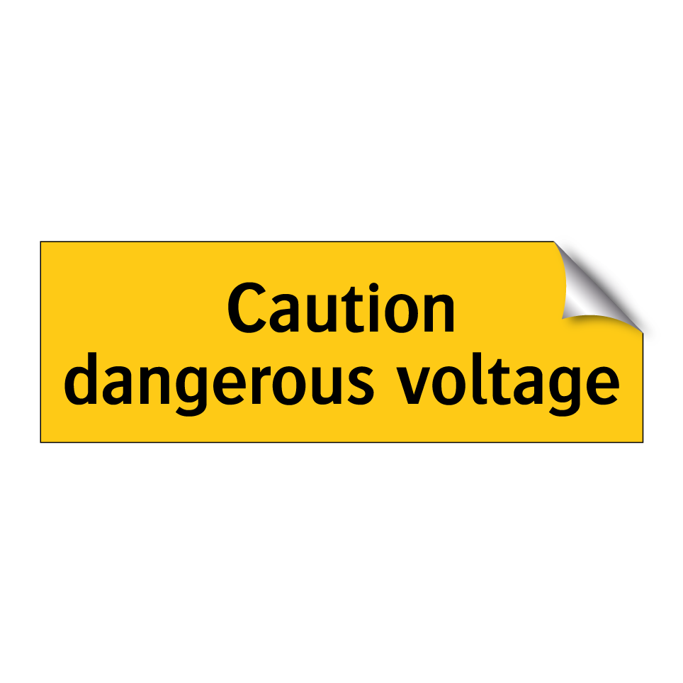 Caution dangerous voltage