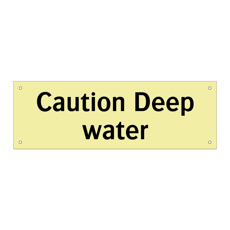 Caution Deep water