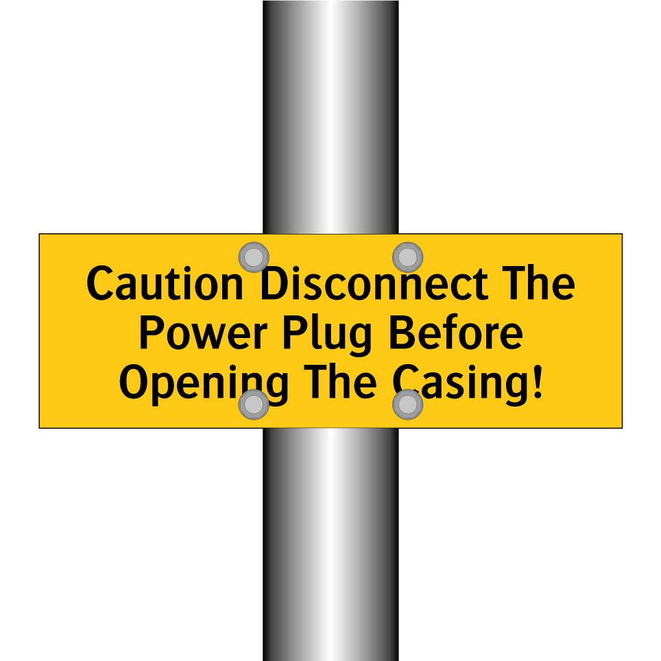 Caution Disconnect The Power Plug Before Opening The Casing!
