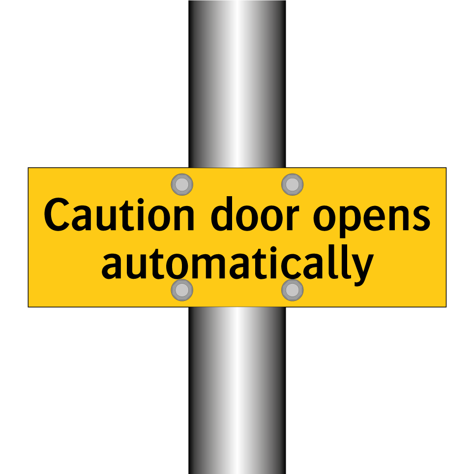 Caution door opens automatically