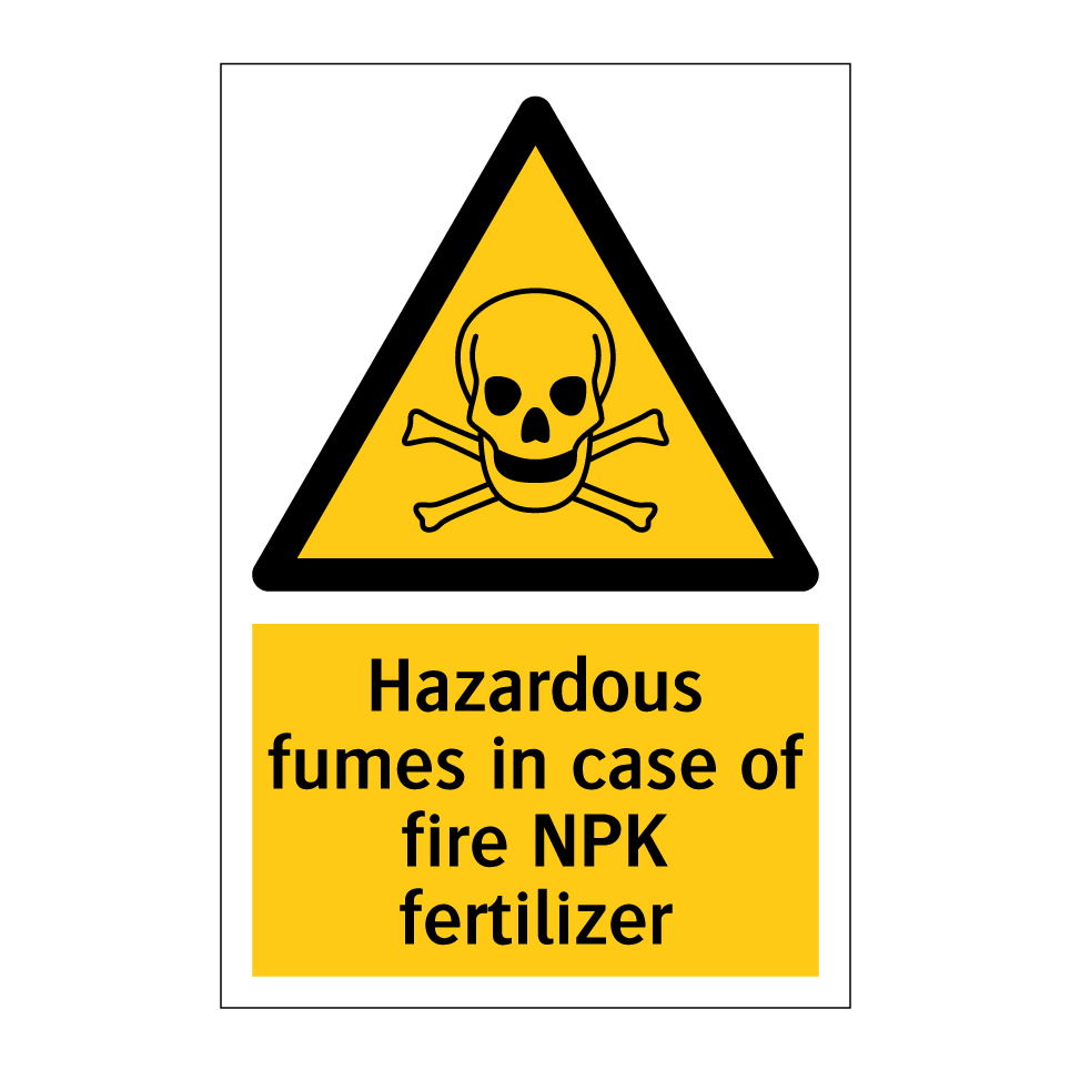 Hazardous fumes in case of fire NPK fertilizer