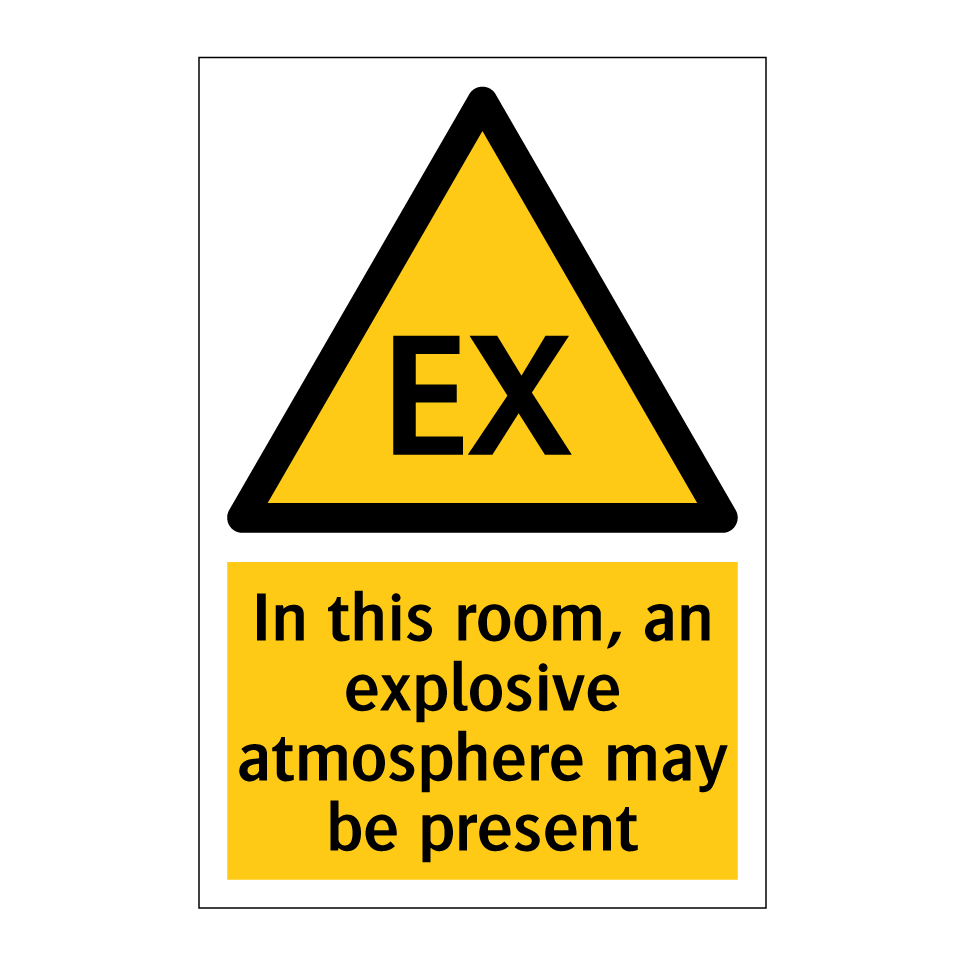 In this room, an explosive atmosphere may be present