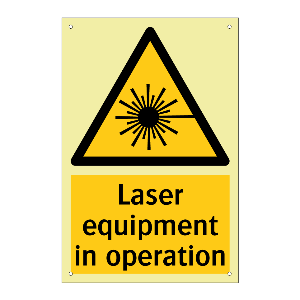 Laser equipment in operation