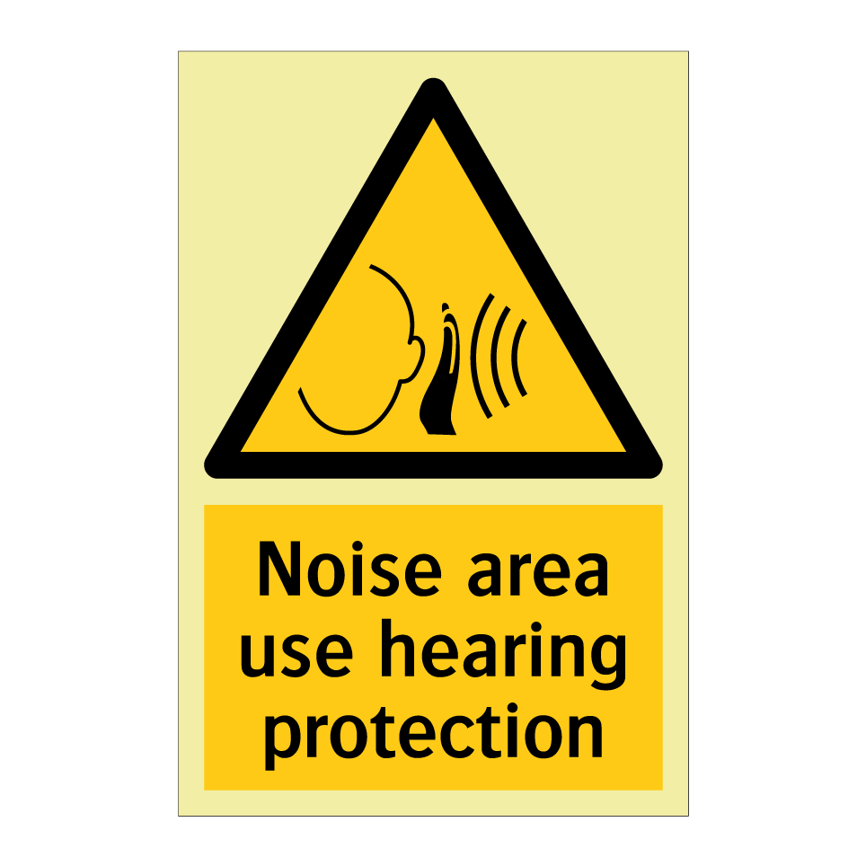 Noise area use hearing protection