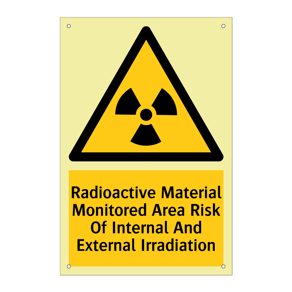 Radioactive Material Monitored Area Risk Of Internal And External Irradiation