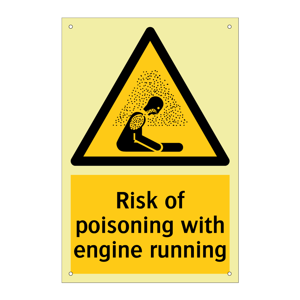 Risk of poisoning with engine running