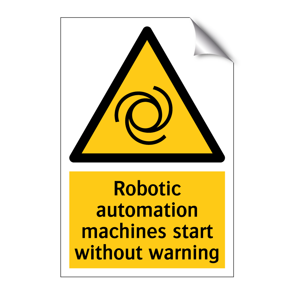 Robotic automation machines start without warning