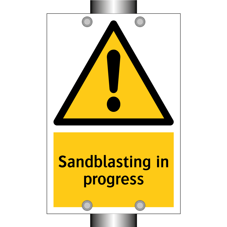 Sandblasting in progress