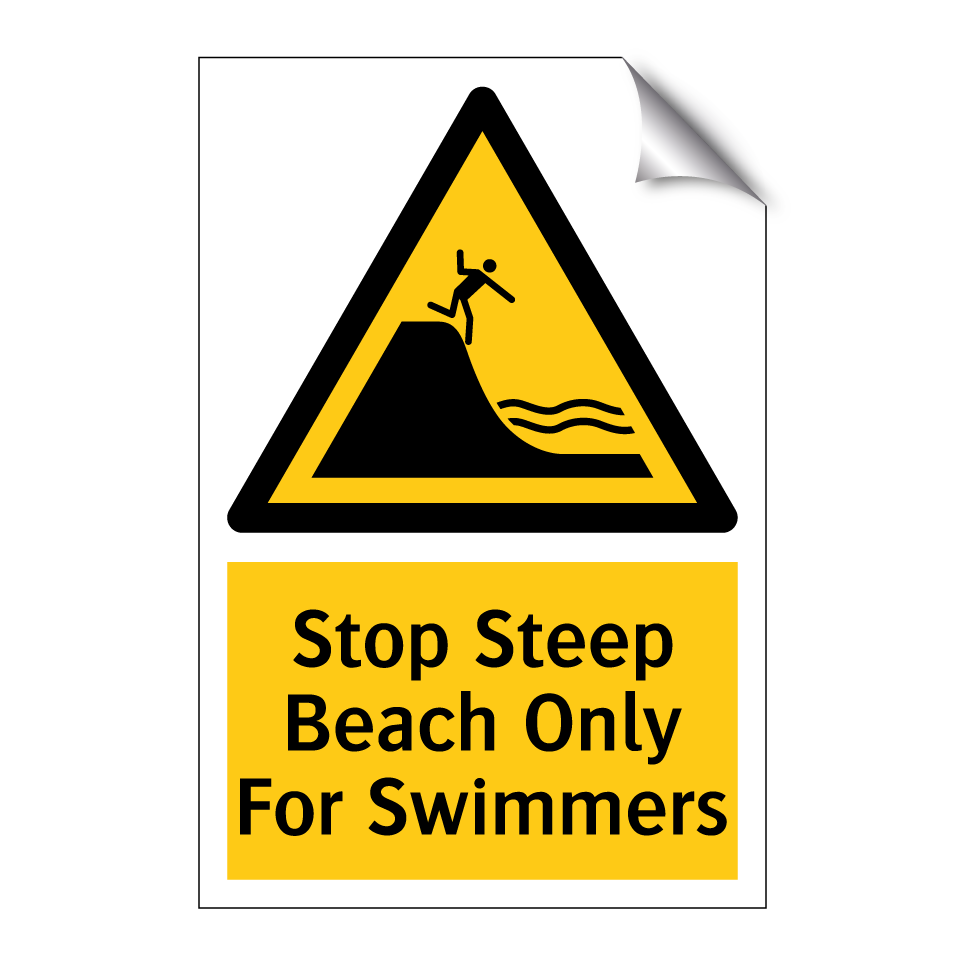 Stop Steep Beach Only For Swimmers