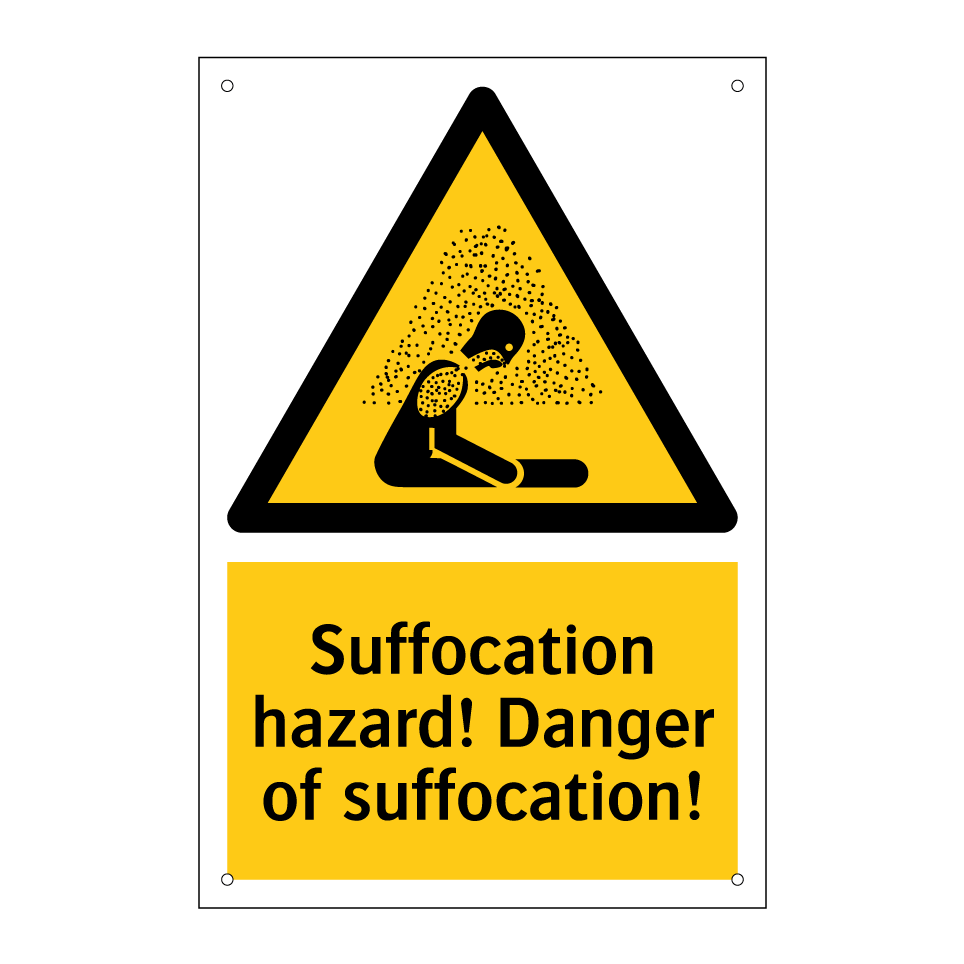Suffocation hazard! Danger of suffocation!