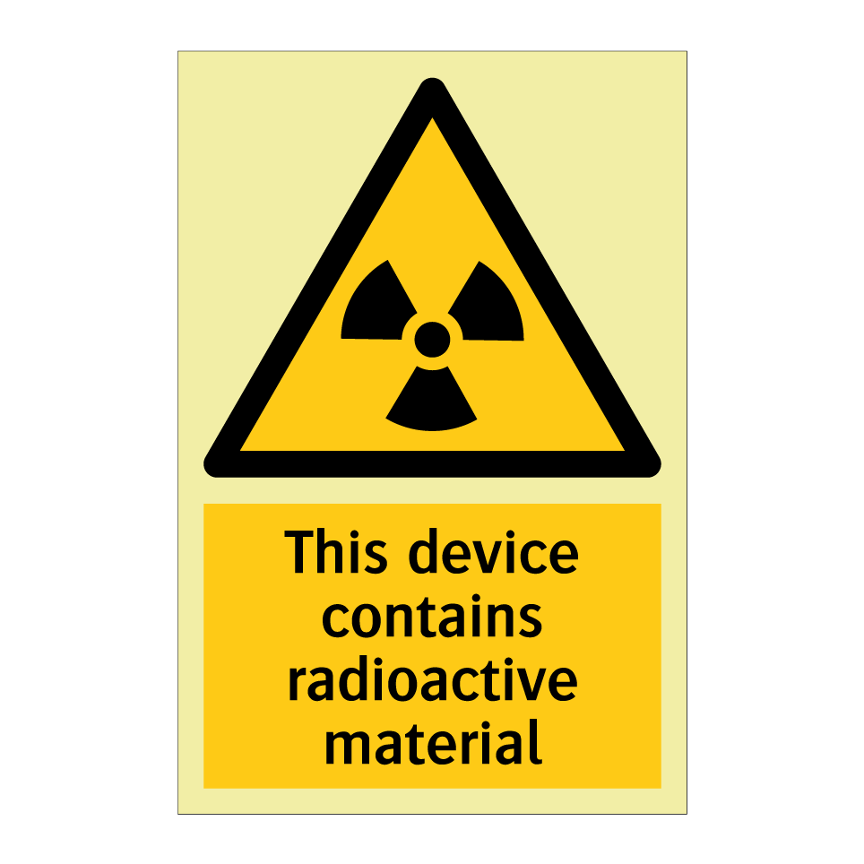 This device contains radioactive material
