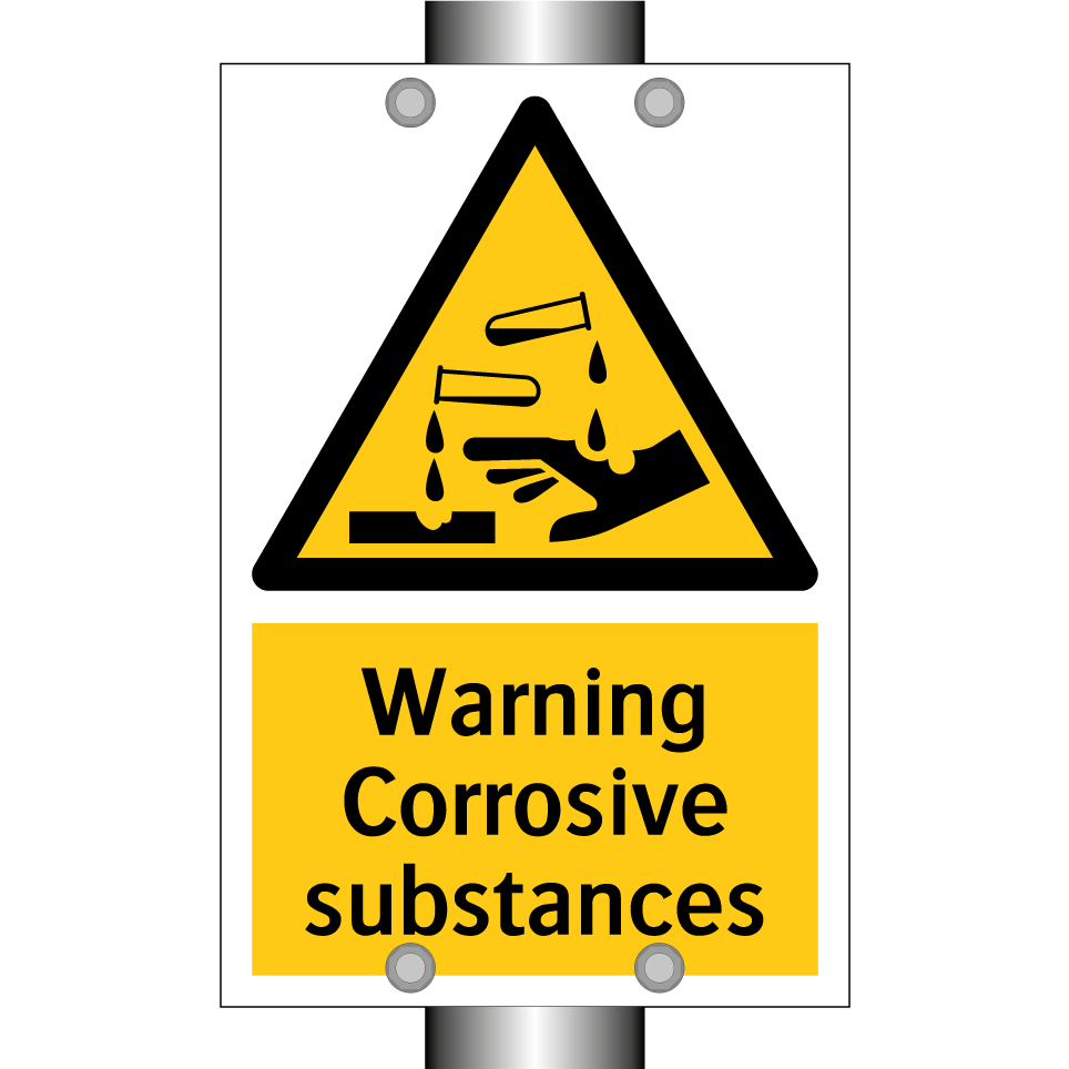 Warning Corrosive substances
