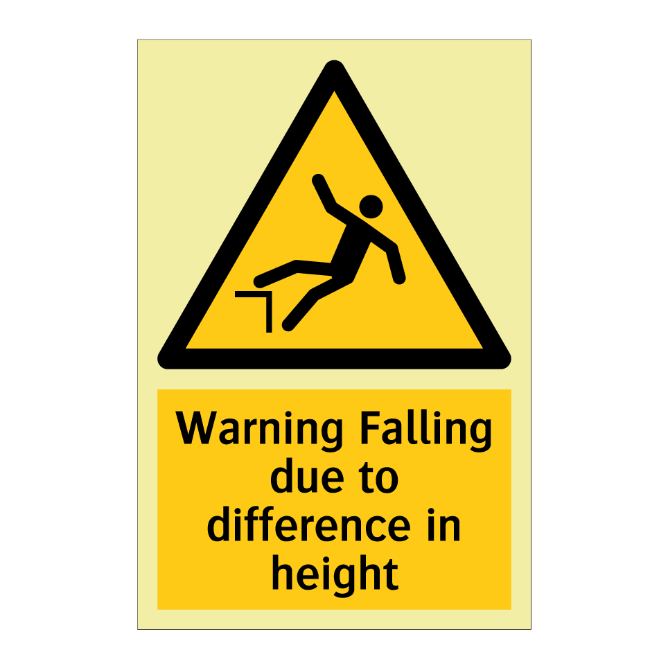 Warning Falling due to difference in height