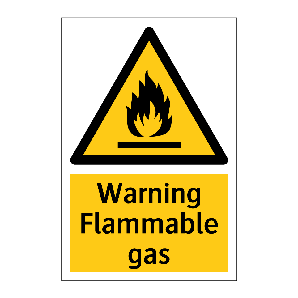 Warning Flammable gas