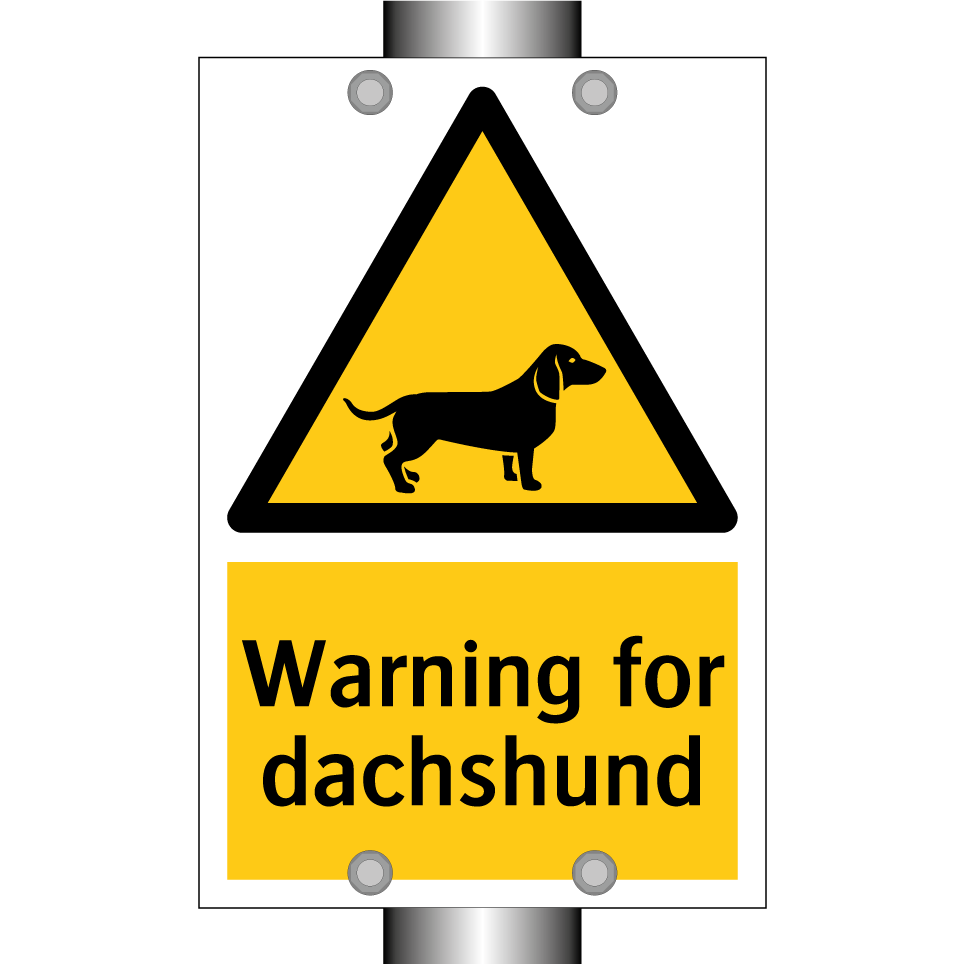 Warning for dachshund