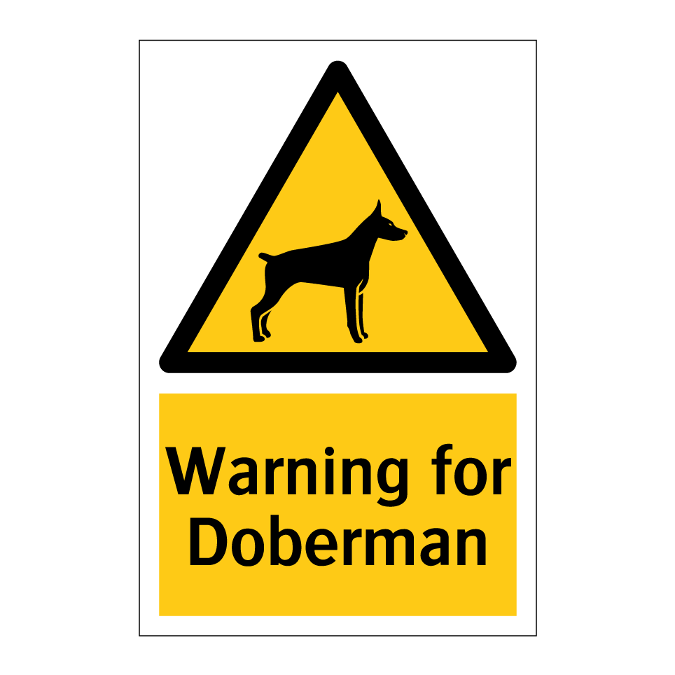 Warning for Doberman