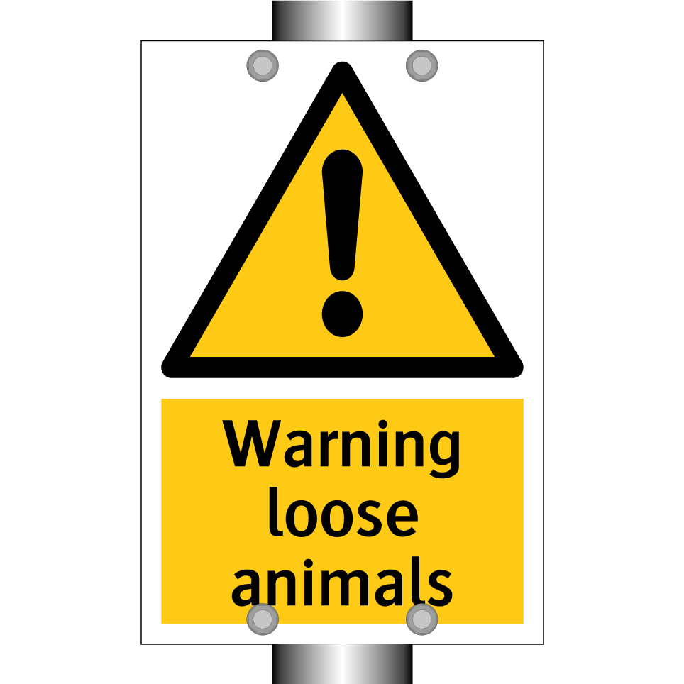 Warning loose animals