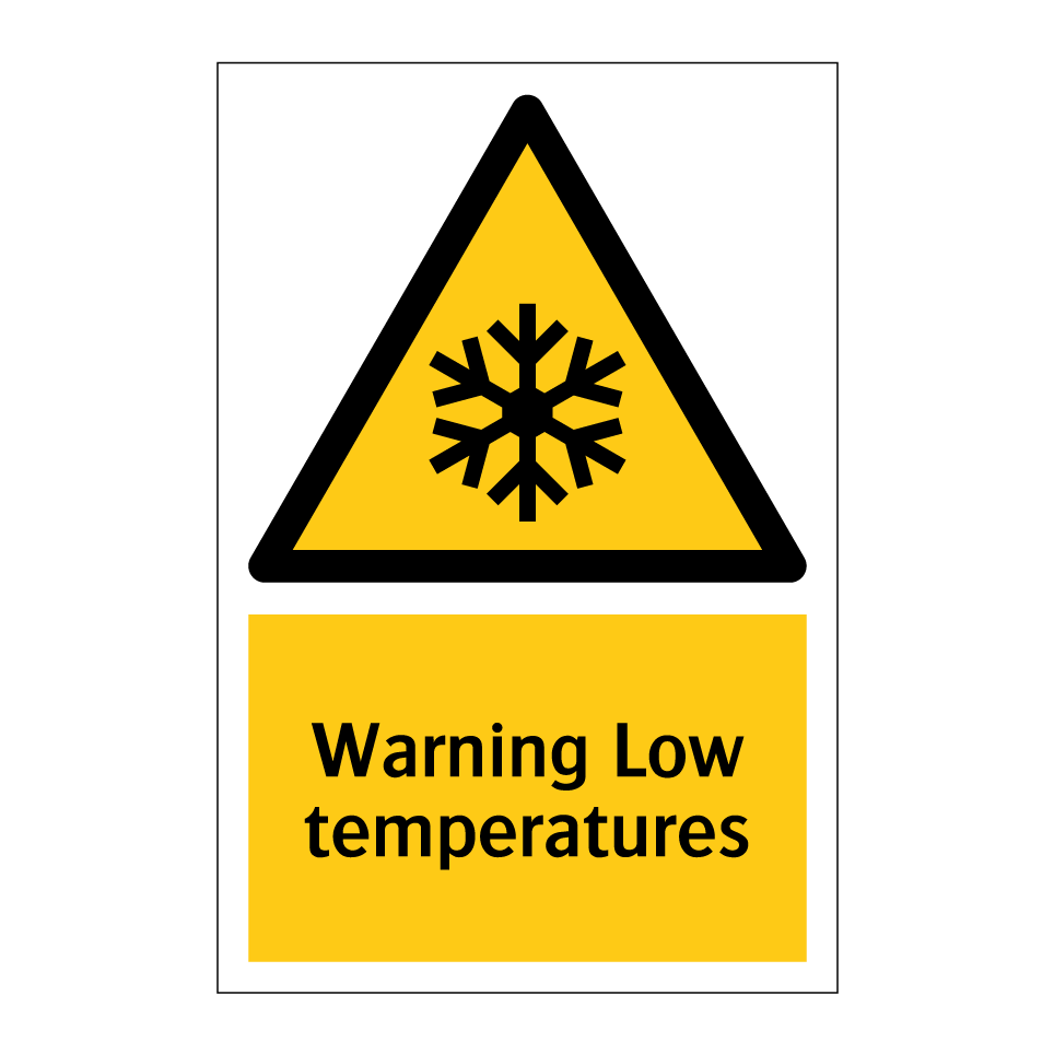 Warning Low temperatures