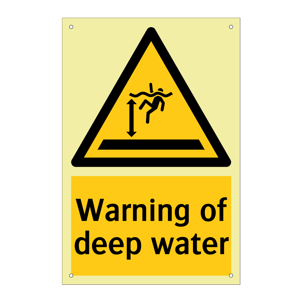 Warning of deep water