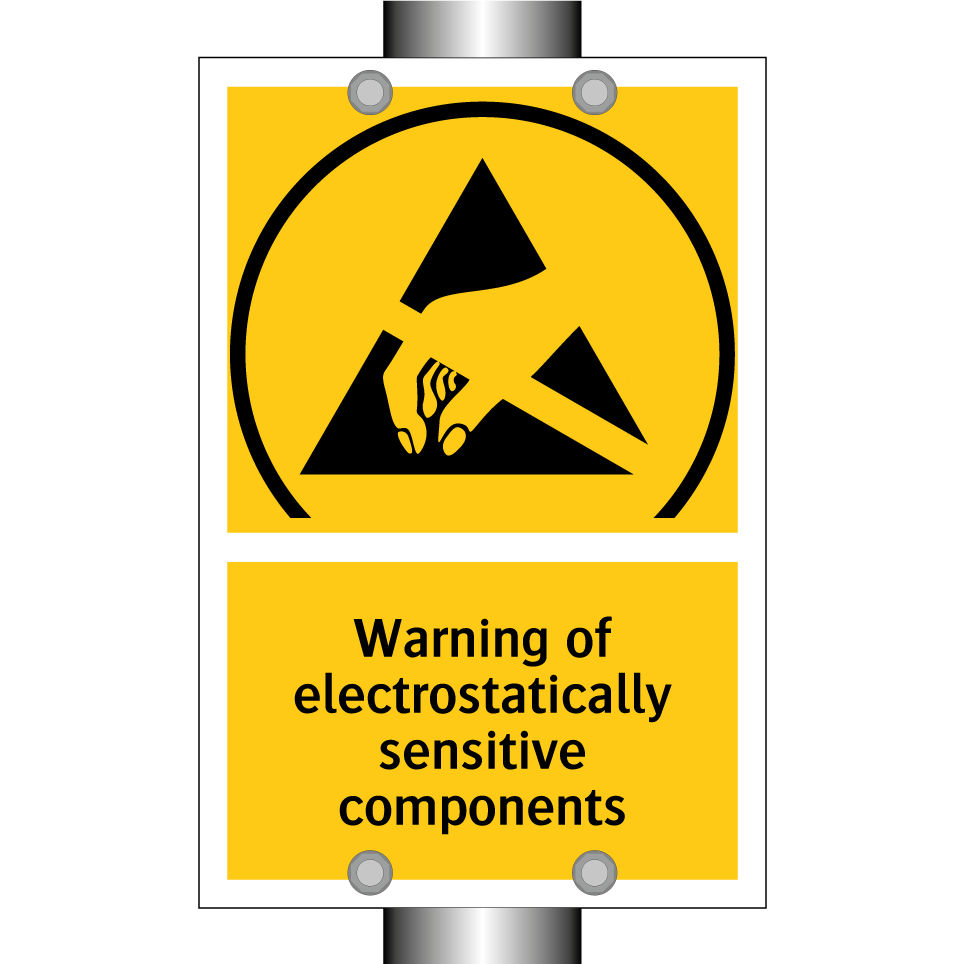 Warning of electrostatically sensitive components