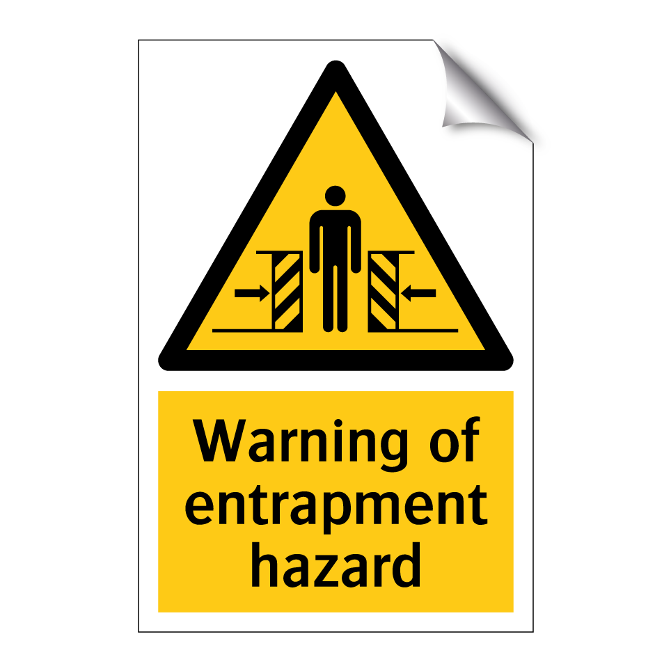 Warning of entrapment hazard