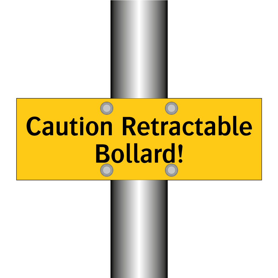 Caution Retractable Bollard!