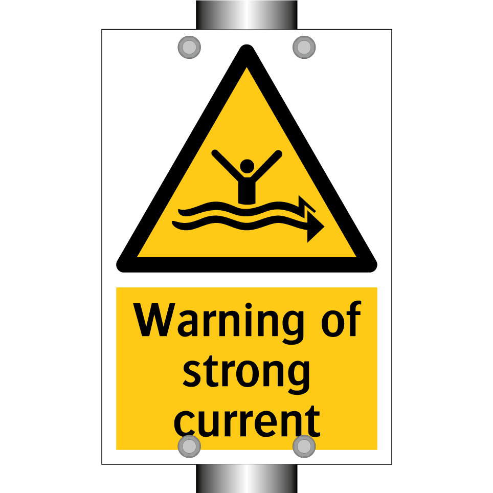 Warning of strong current