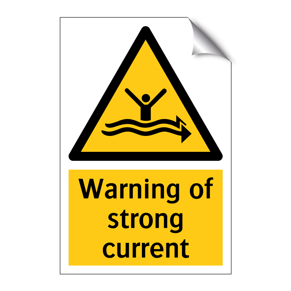 Warning of strong current