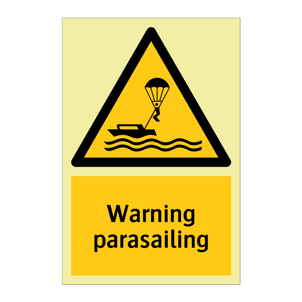 Warning parasailing