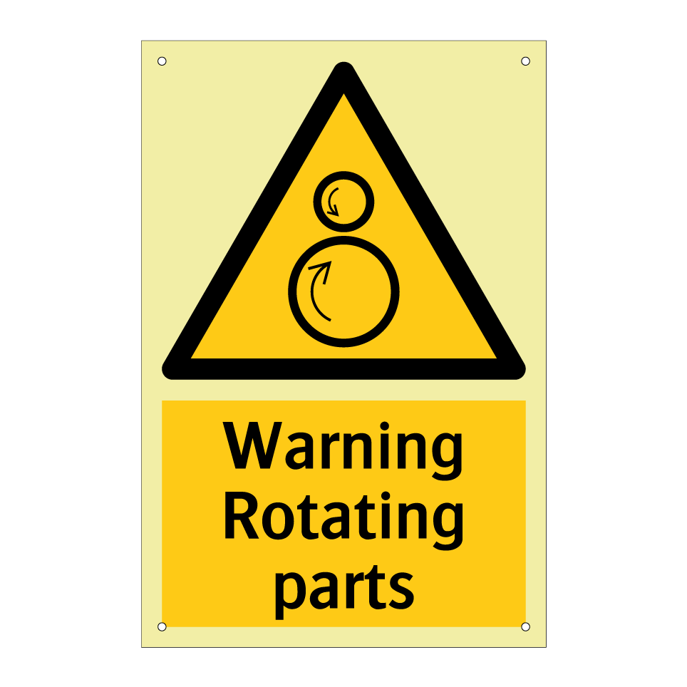 Warning Rotating parts