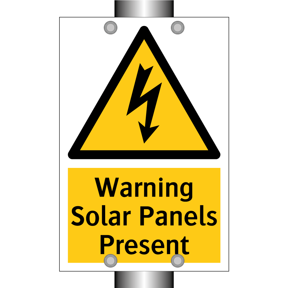 Warning Solar Panels Present