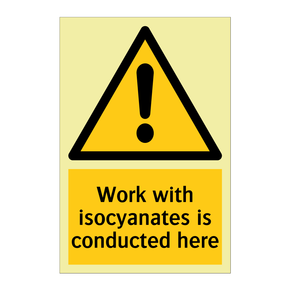 Work with isocyanates is conducted here