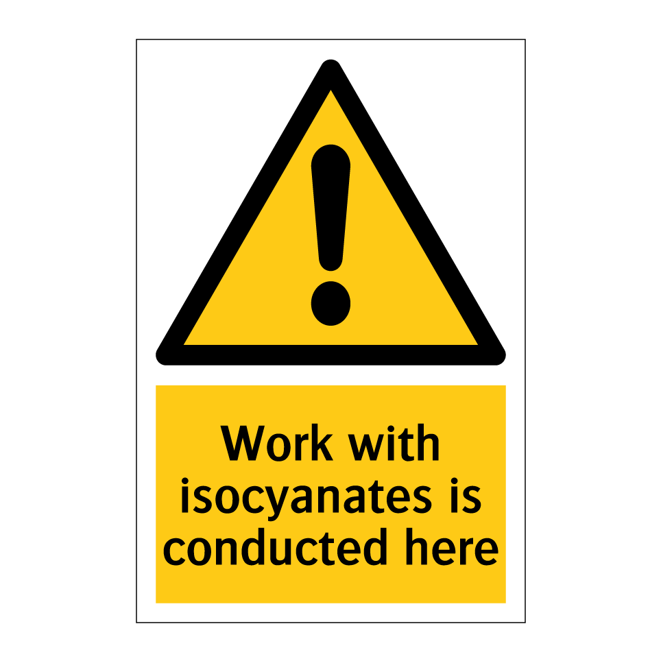 Work with isocyanates is conducted here