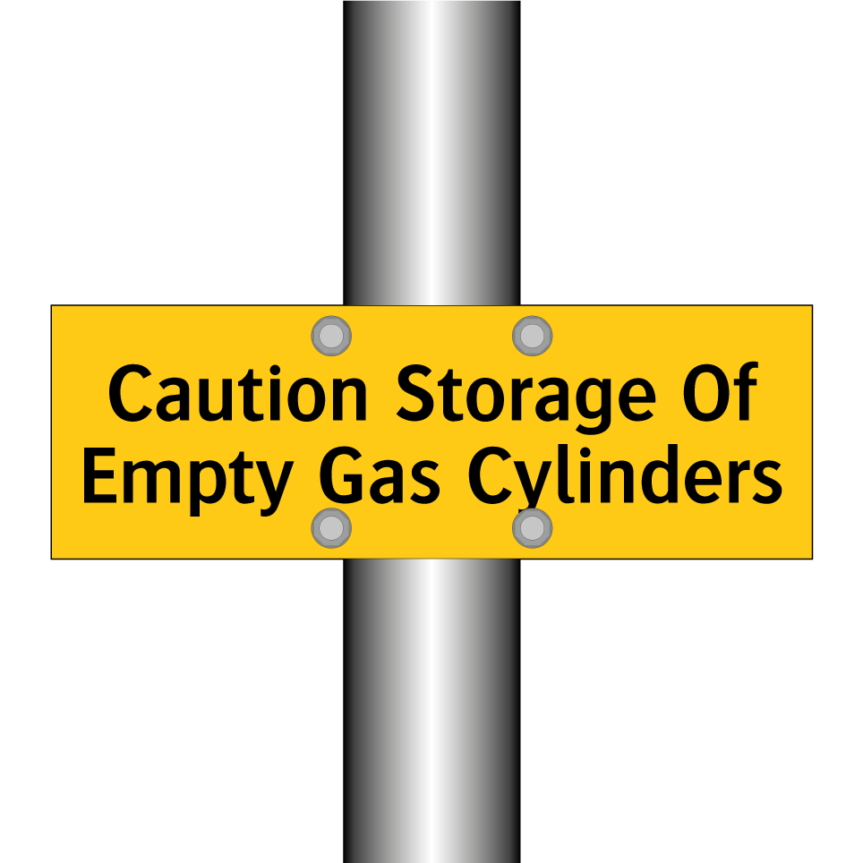 Caution Storage Of Empty Gas Cylinders